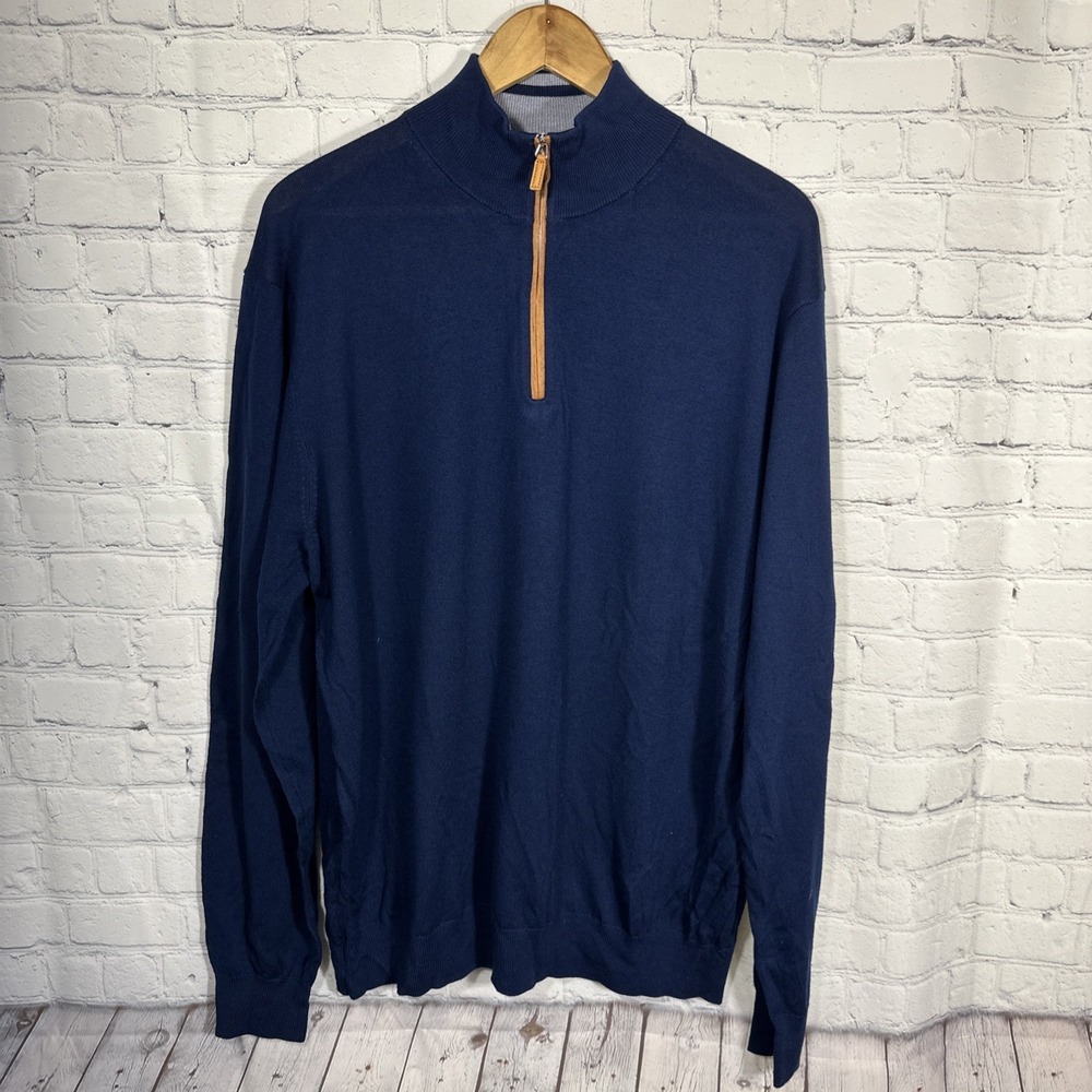 Collars & Co Australian Merino Wool Sweater Navy Blue XXL Golf Cashmere Touch